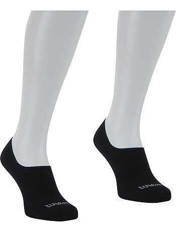 LOT DE 2 PAIRES DE CHAUSSETTES INVISIBLES WILSON NOIR