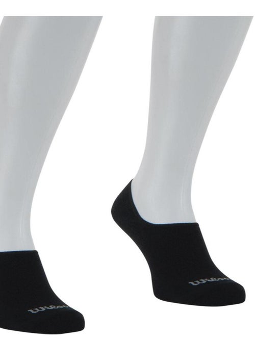 LOT DE 2 PAIRES DE CHAUSSETTES INVISIBLES WILSON NOIR - Kiabi
