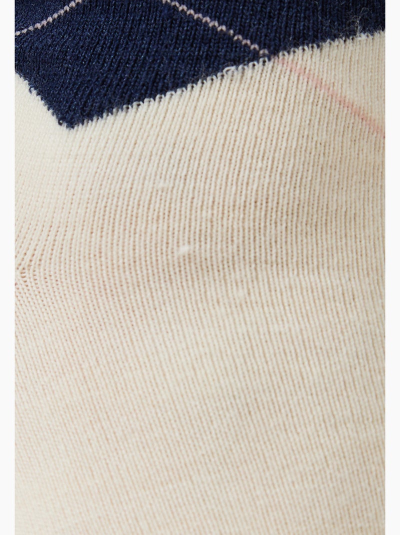 Lot de 2 paires de chaussettes losanges soie et thermolactyl - damart Rouge - Kiabi