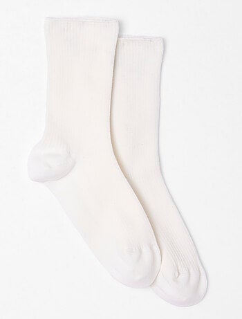 Lot de 2 paires de chaussettes maille côtelée coton biologique - Damart