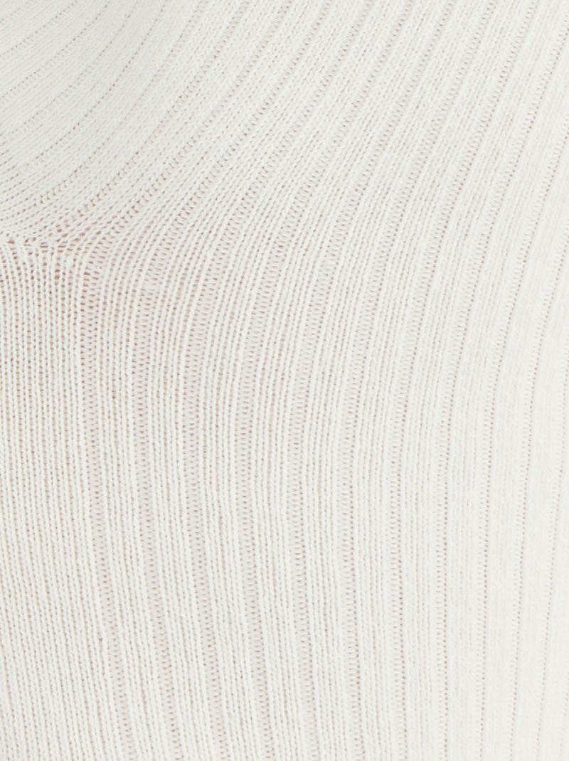 Lot de 2 paires de chaussettes maille côtelée coton biologique - Damart Blanc - Kiabi