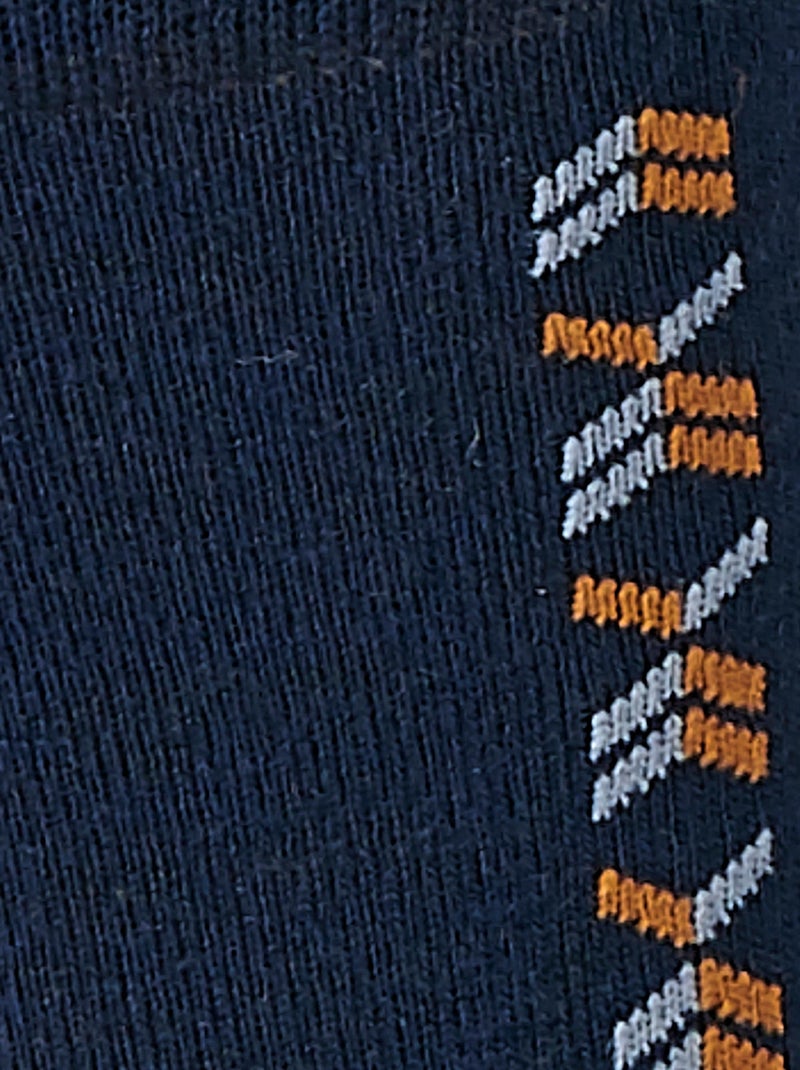 Lot de 2 paires de chaussettes maille jersey mélange laine Thermolactyl - Damart Bleu - Kiabi