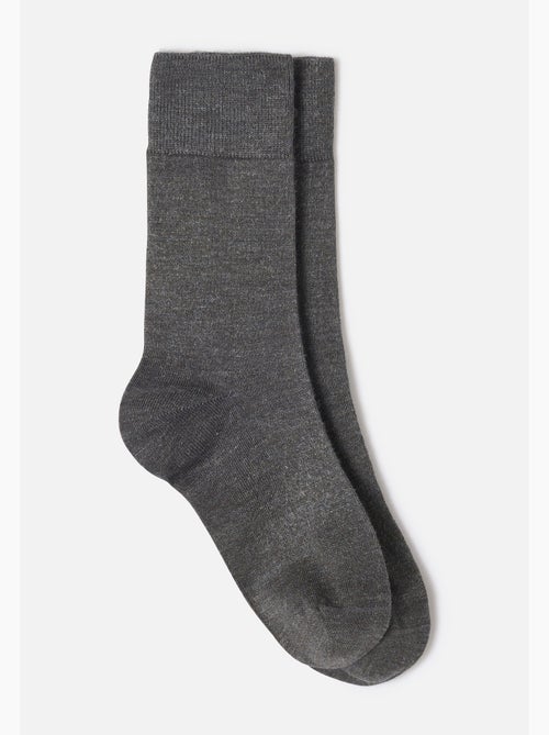 Lot de 2 paires de chaussettes mélange Thermolactyl et soie - Damart - Kiabi