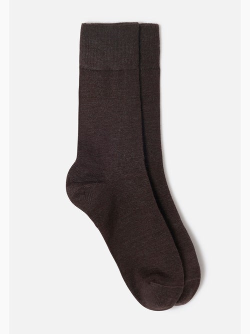 Lot de 2 paires de chaussettes mélange Thermolactyl et soie - Damart - Kiabi
