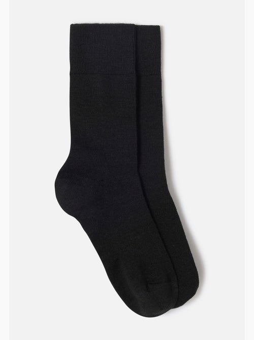 Lot de 2 paires de chaussettes mélange Thermolactyl et soie - Damart - Kiabi
