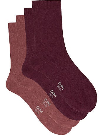 Lot de 2 paires de mi-chaussettes basique coton