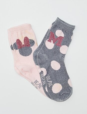 Lot de 2 paires de Chaussettes 'Minnie' et 'Disney'