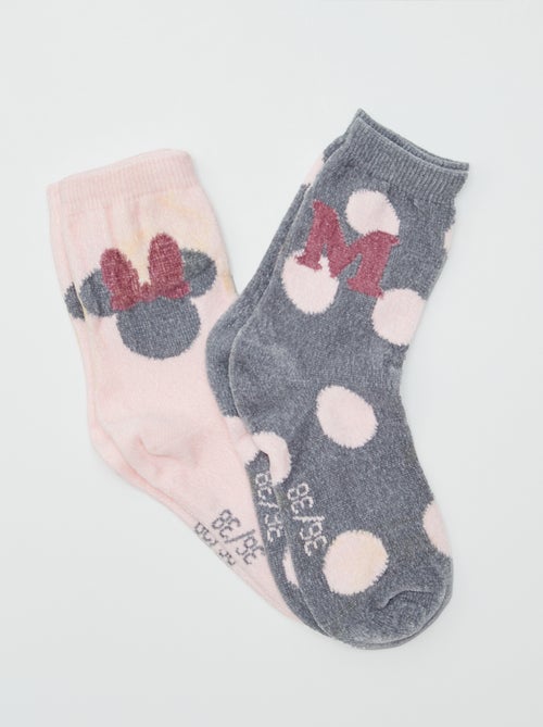 Lot de 2 paires de Chaussettes 'Minnie' et 'Disney' - Kiabi