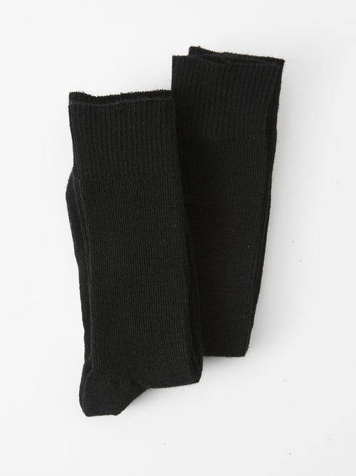 Lot de 2 paires de chaussettes mixtes mélange laine et Thermolactyl - Damart - Kiabi