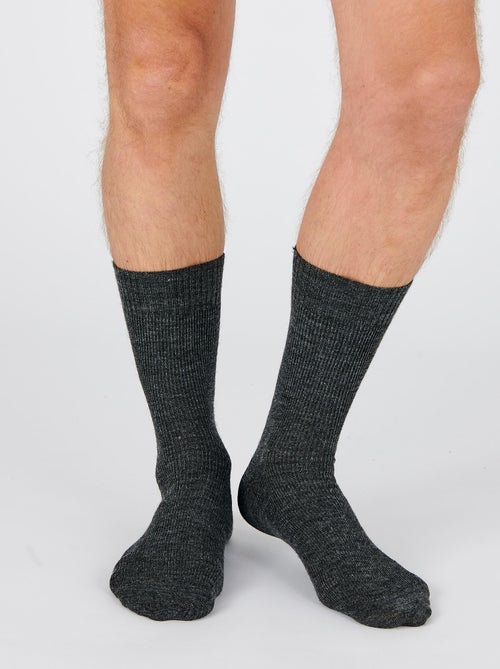 Lot de 2 paires de chaussettes mixtes Thermolactyl maille laineuse - Damart - Kiabi