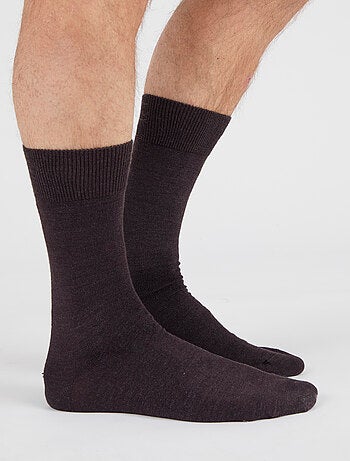 Lot de 2 paires de chaussettes m?lange Thermolactyl et soie - Damart
