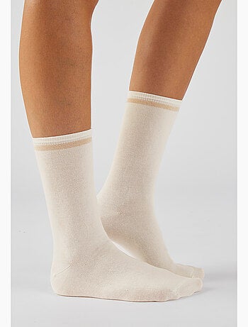 Lot de 2 paires de chaussettes motifs brillants - Damart
