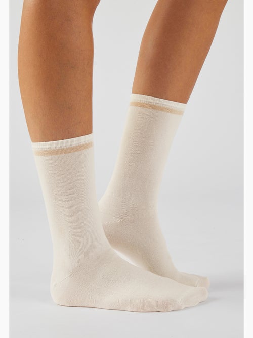 Lot de 2 paires de chaussettes motifs brillants - Damart - Kiabi