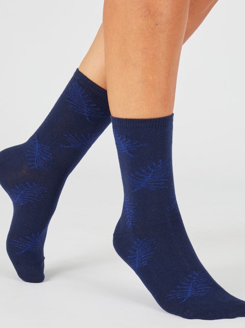 Lot de 2 paires de chaussettes motifs brillants - Damart - Kiabi