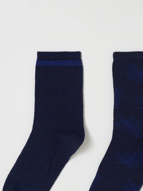 Lot de 2 paires de chaussettes motifs brillants - Damart - Kiabi