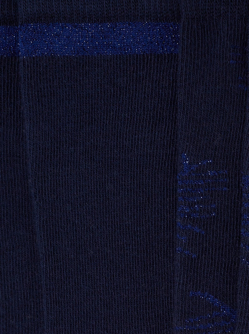 Lot de 2 paires de chaussettes motifs brillants - Damart Bleu - Kiabi