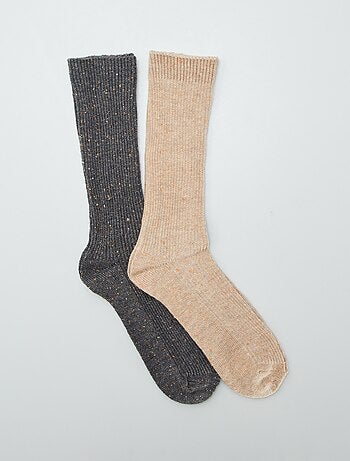 Lot de 2 paires de chaussettes mouchetées