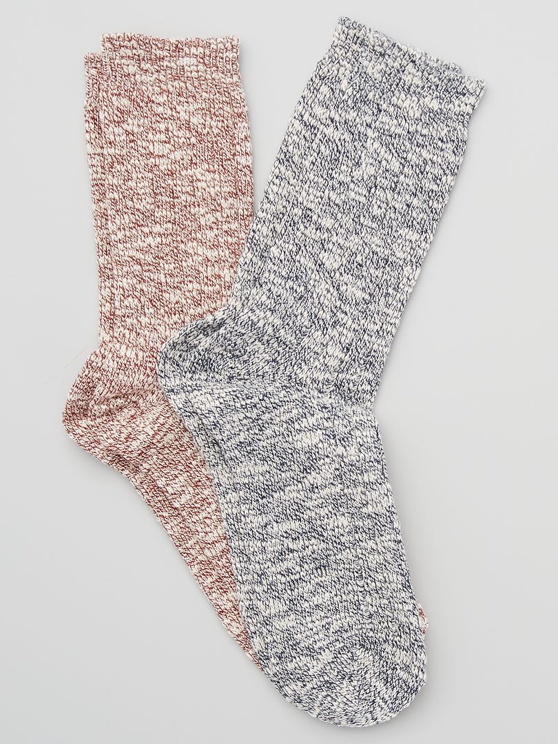 Lot de 3 paires de chaussettes chaudes - gris - Kiabi - 6.00€
