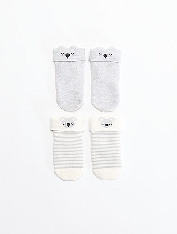 Lot de 2 paires de chaussettes naissance
