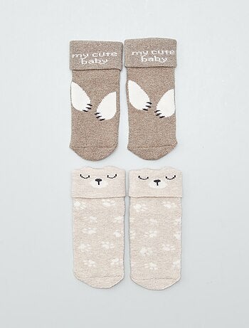 Lot de 2 paires de chaussettes naissance
