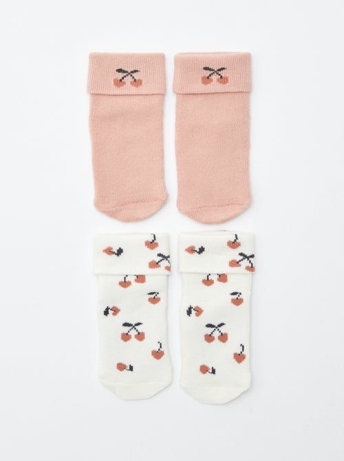 Lot de 2 paires de chaussettes naissances - Kiabi