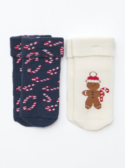 Lot de 2 paires de chaussettes naissances - Kiabi
