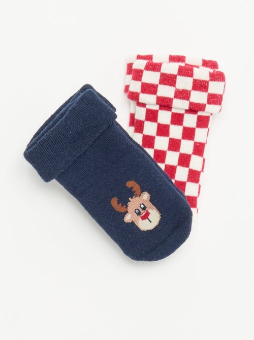 Lot de 2 paires de chaussettes naissances - Kiabi Lot de 2 paires de chaussettes naissances - Kiabi