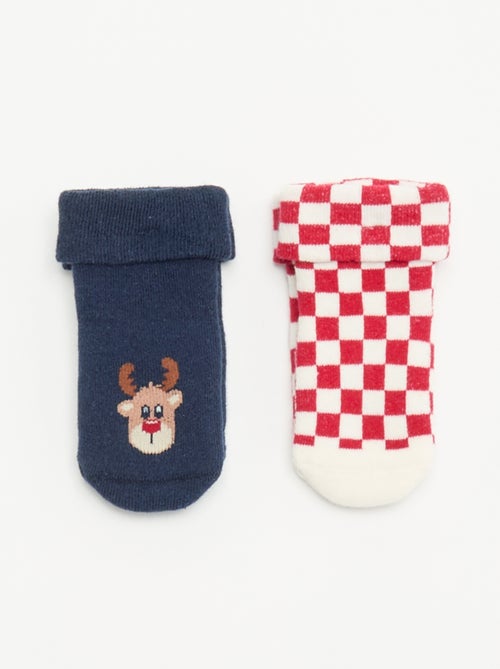 Lot de 2 paires de chaussettes naissances - Kiabi Lot de 2 paires de chaussettes naissances - Kiabi