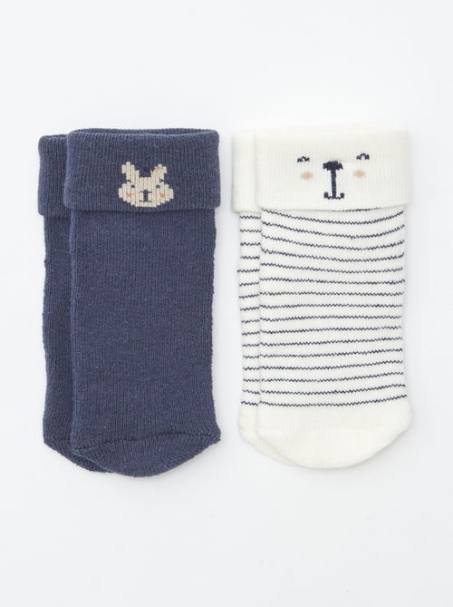 Lot de 2 paires de chaussettes naissances - Kiabi