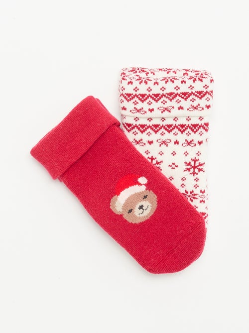 Lot de 2 paires de chaussettes naissances - Kiabi Lot de 2 paires de chaussettes naissances - Kiabi