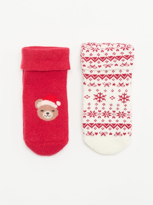 Lot de 2 paires de chaussettes naissances - Kiabi Lot de 2 paires de chaussettes naissances - Kiabi