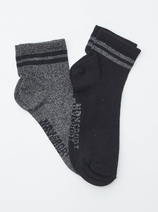 Lot de 2 paires de chaussettes pailletées