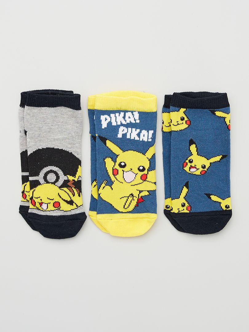 Lot de 2 paires de chaussettes 'Pokémon' bleu/gris - Kiabi