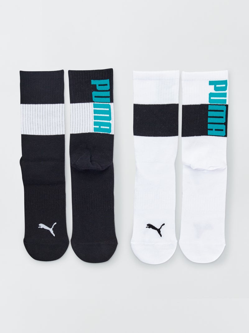 Lot de 2 paires de chaussettes 'Puma' Blanc/bleu - Kiabi