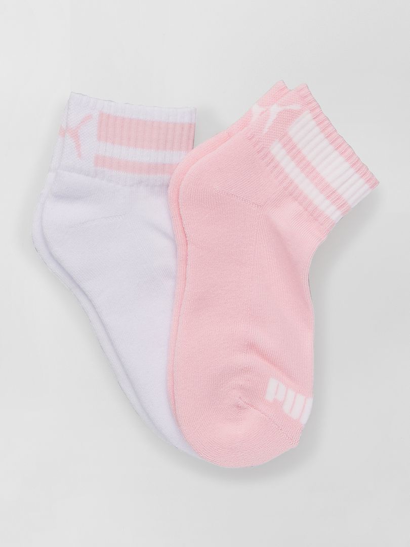 Lot de 3 paires de chaussettes de sport basses unisexes à rayures PUMA