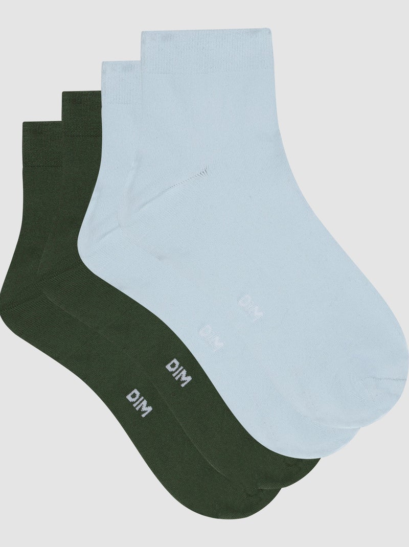 Lot de 2 Paires de Chaussettes Skin Bleu ciel - Kiabi