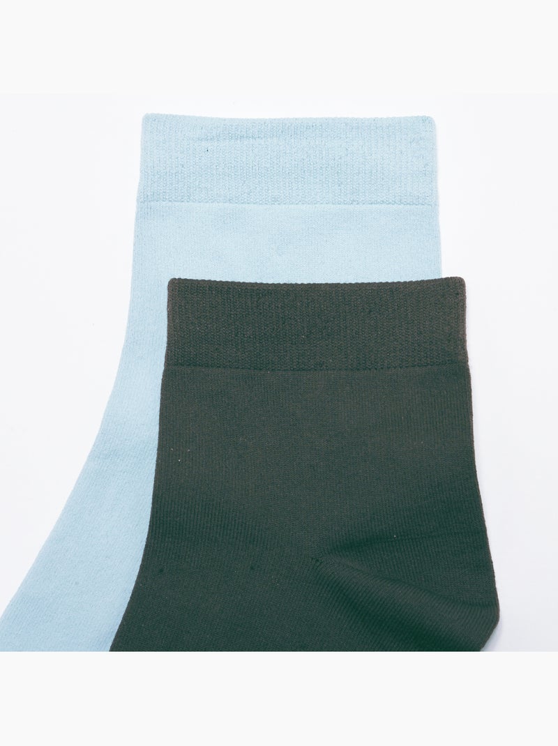 Lot de 2 Paires de Chaussettes Skin Bleu clair - Kiabi