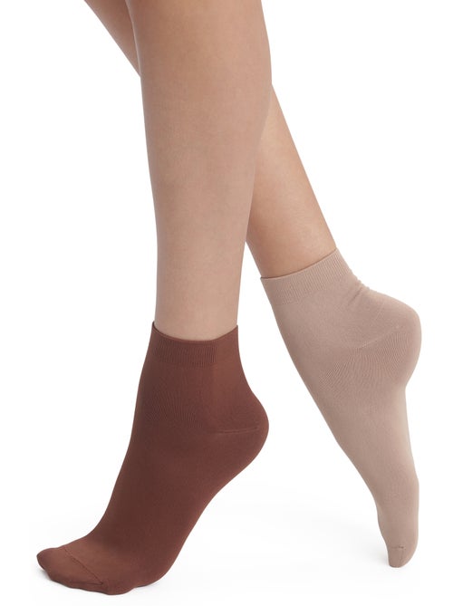 Lot de 2 Paires de Chaussettes Skin - Kiabi Lot de 2 Paires de Chaussettes Skin - Kiabi