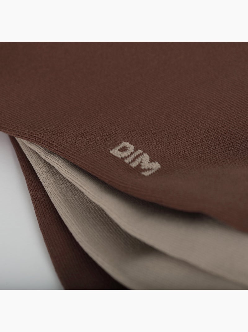 Lot de 2 Paires de Chaussettes Skin Marron - Kiabi