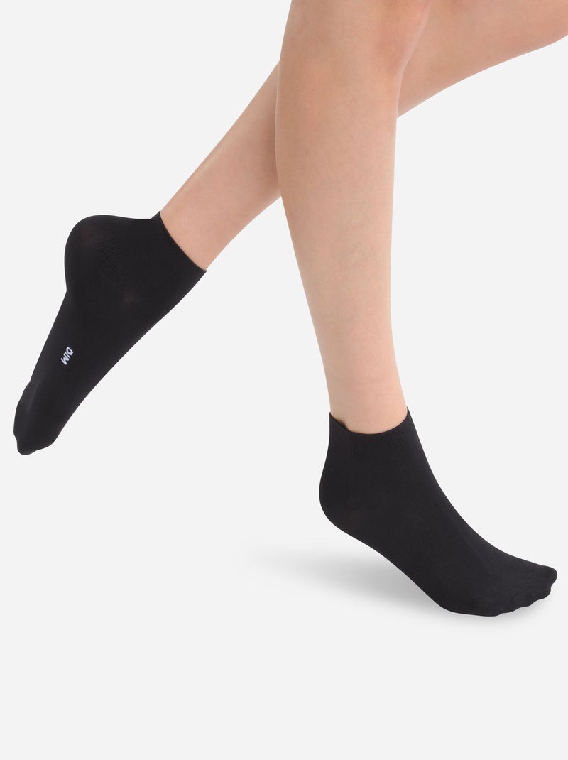 Lot de 2 Paires de Chaussettes Skin Noir - Kiabi