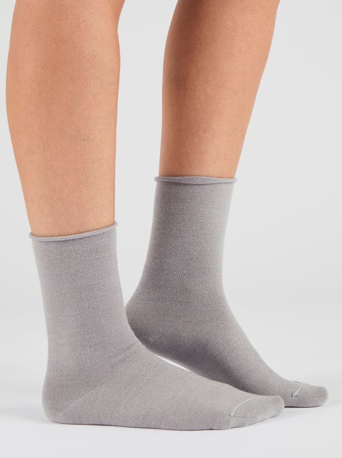 Lot de 2 paires de chaussettes soie et Thermolactyl - Damart - Kiabi