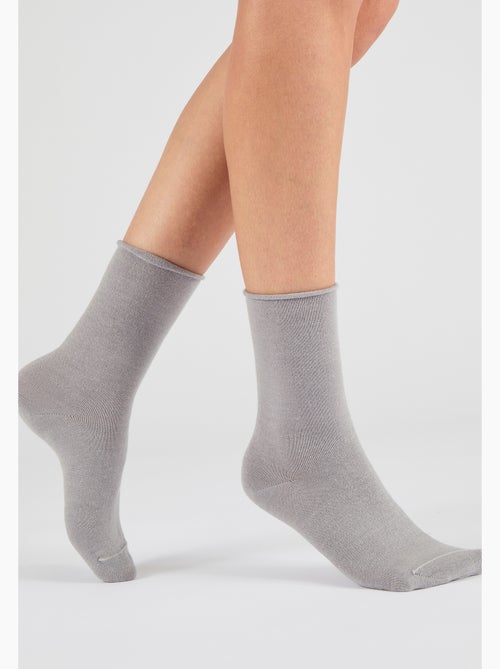 Lot de 2 paires de chaussettes soie et Thermolactyl - Damart - Kiabi
