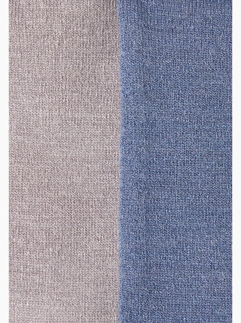Lot de 2 paires de chaussettes soie et Thermolactyl - Damart Gris - Kiabi