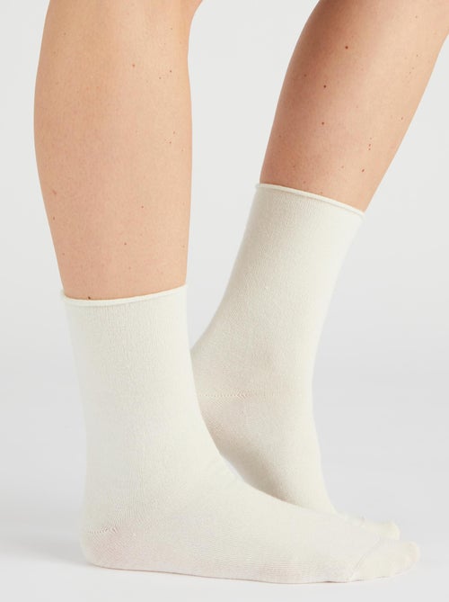 Lot de 2 paires de chaussettes soie et Thermolactyl - Damart - Kiabi