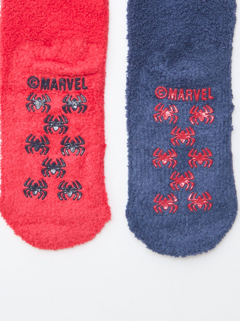Lot de 2 paires de chaussettes 'Spiderman' 'Marvel' Bleu - Kiabi