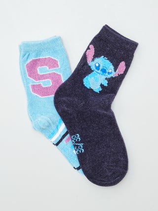 Lot de 2 paires de Chaussettes 'Stitch' et 'Disney'