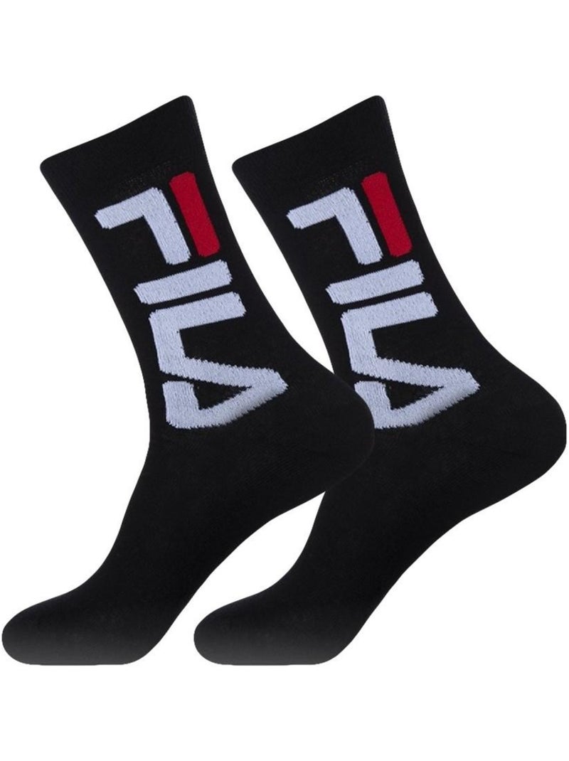Lot de 2 Paires de Chaussettes Tennis 9598 Fila Noir - Kiabi