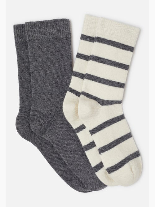 Lot de 2 paires de chaussettes thermolactyl avec laine et cachemire - damart - Kiabi Lot de 2 paires de chaussettes thermolactyl avec laine et cachemire - damart - Kiabi