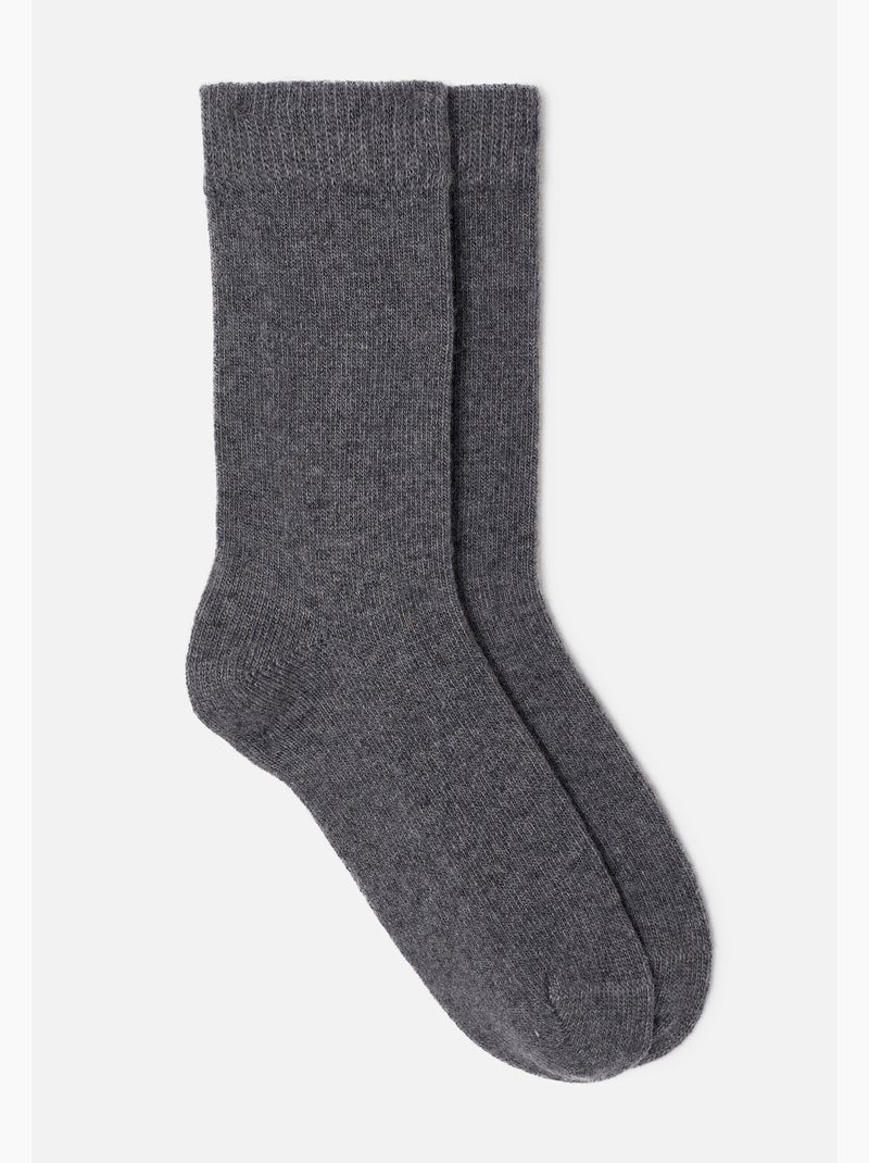 Lot de 2 paires de chaussettes thermolactyl avec laine et cachemire - damart Blanc - Kiabi