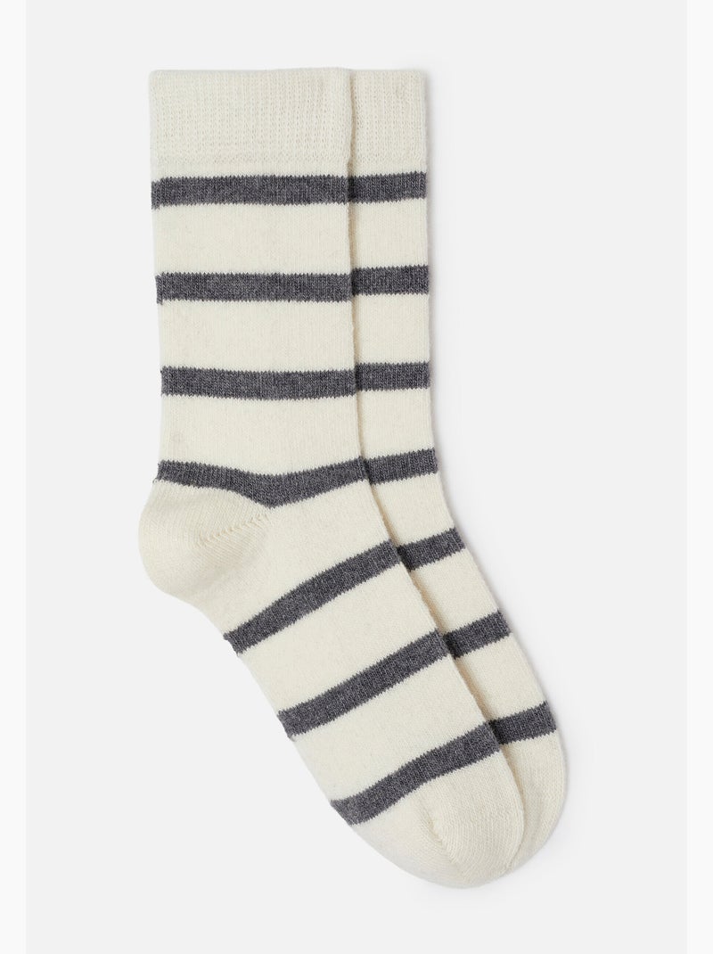 Lot de 2 paires de chaussettes thermolactyl avec laine et cachemire - damart Blanc - Kiabi